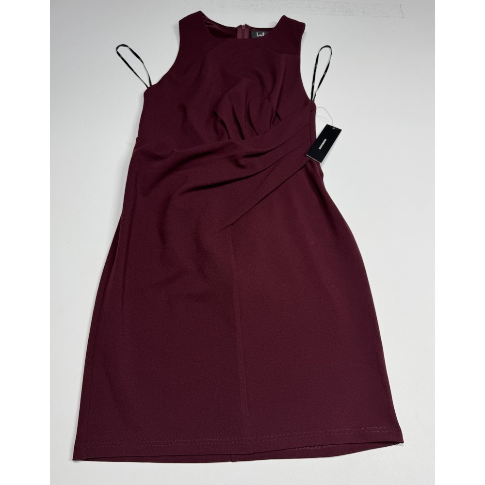 Lulu's Bodycon Fitted‎ Sleeveless Short Tank Dress Burgundy Size S Ruched NWT
